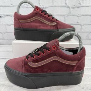 VANS x Disney Old Skool Stackform POISON APPLE Sneakers Men 4 Women 5.5 Mahogany